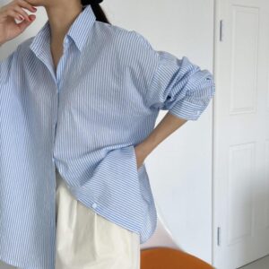 Shop now Blue white line Shirt