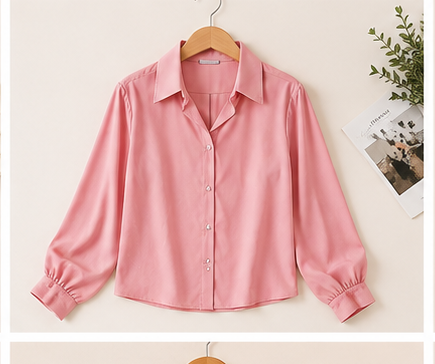 Pink Checked Oversized Shirt for Women | Silqora Couture
