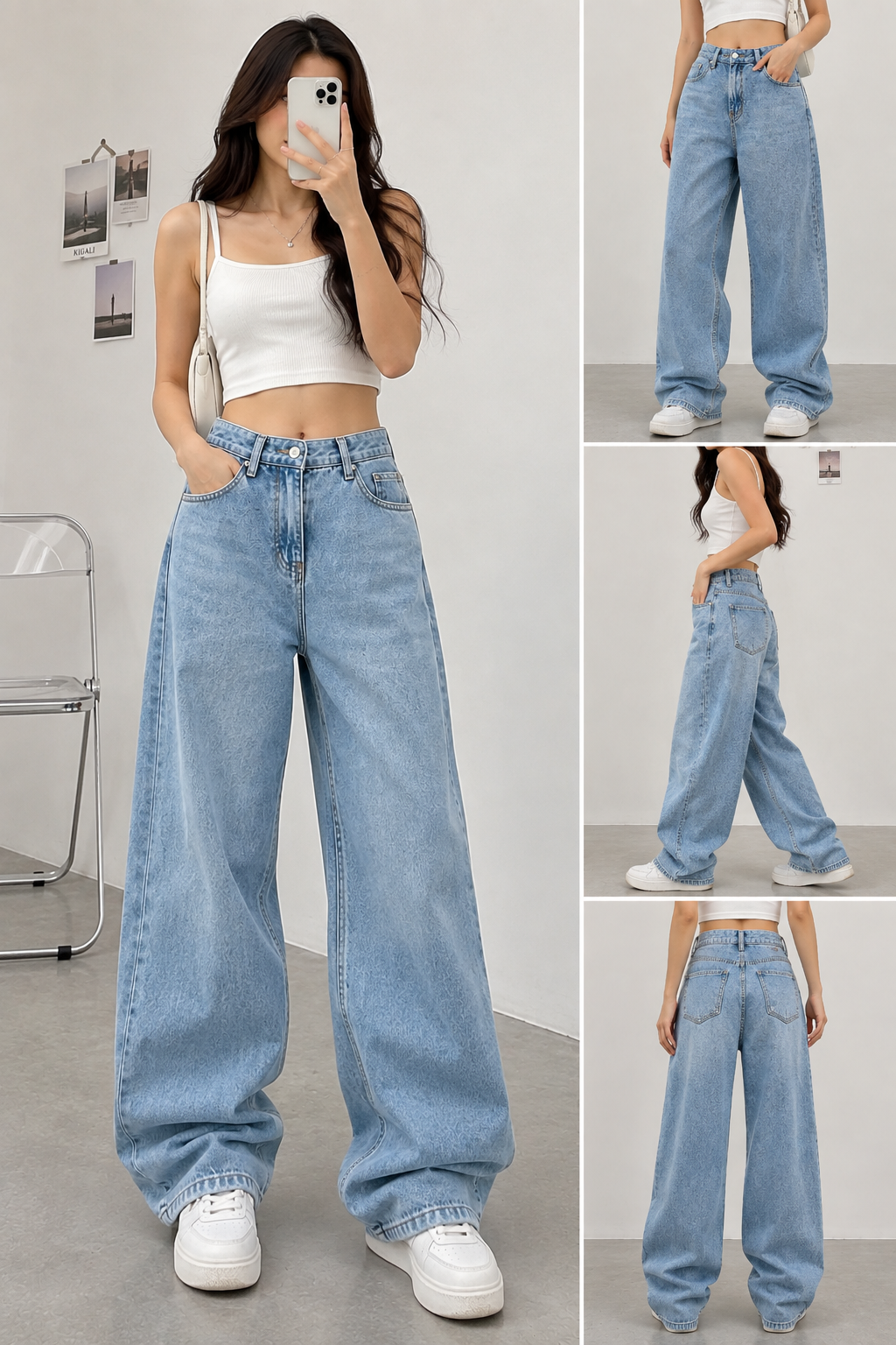 Wide leg jeans