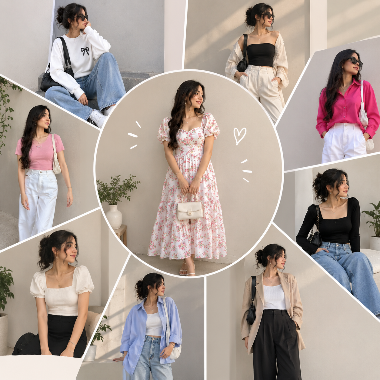 Pastel Fashion Moodboard Collage